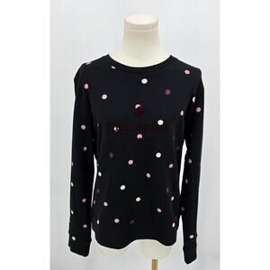 Kate Spade New York Black Bakery Polka-dot Sweatshirt